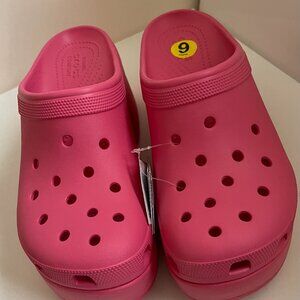 Crocs Siren Clog Platform Heel Hyper Pink Size 9 NWT